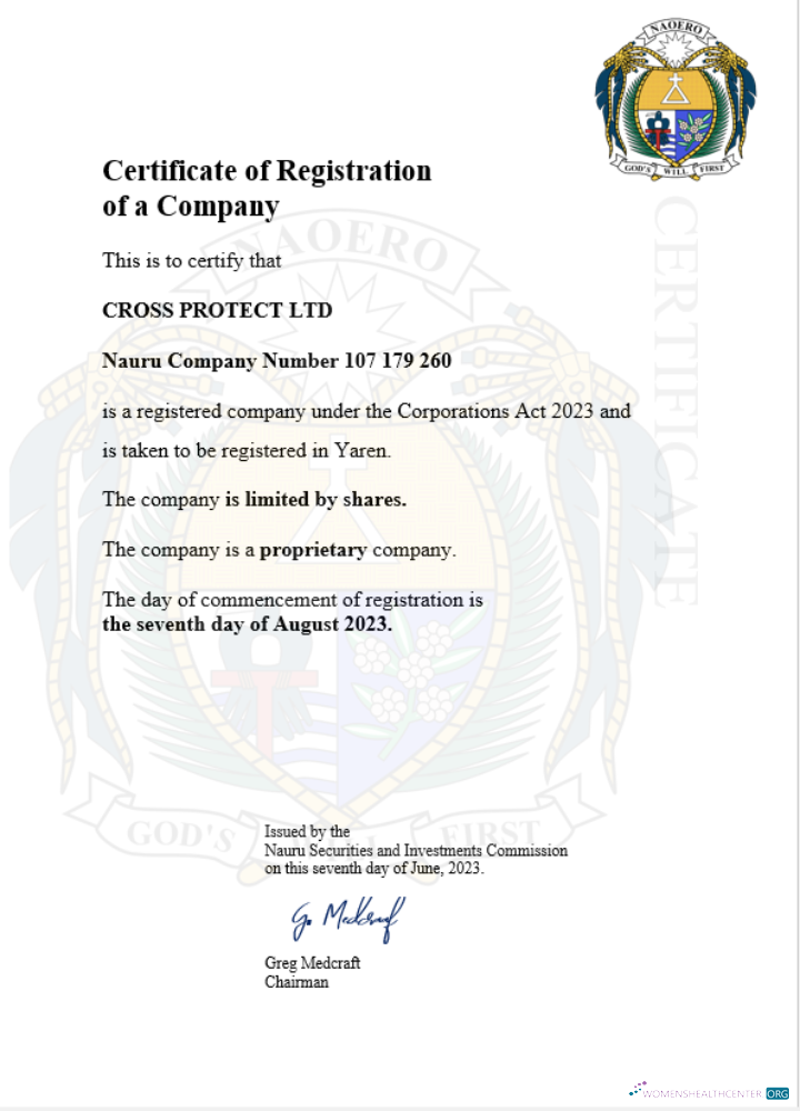 Download Nauru company registration certificate Word and PDF template Photoshop template